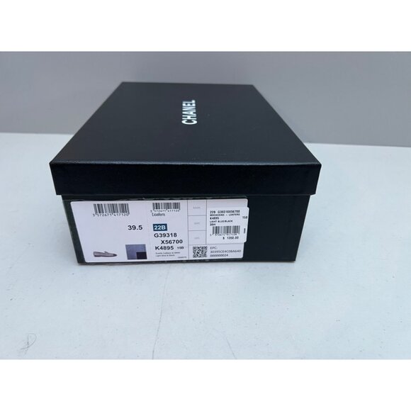 CHANEL Blue Suede Spectator Mocassins Loafers Size 39.5 Flats - Picture 7 of 7